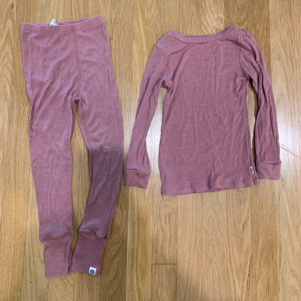 Merino silk leggings and top set